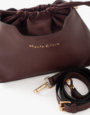 Borsa a Mano con Coulisse e Logo Bordeaux