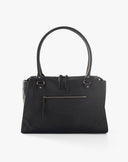 Structured Zip Shoulder Bag Black