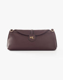 Borsa Pouch Allungata con Patta Bordeaux