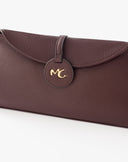 Borsa Pouch Allungata con Patta Bordeaux