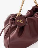 Borsa Morbida con Coulisse e Catena Bordeaux