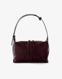 Bordeaux Horizontal Ruched Shoulder Bag