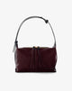 Bordeaux Horizontal Ruched Shoulder Bag