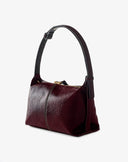 Bordeaux Horizontal Ruched Shoulder Bag