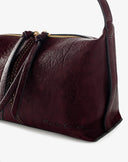 Bordeaux Horizontal Ruched Shoulder Bag