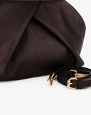 Borsa Pouch Geometrica con Pieghe Moro