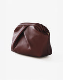 Borsa Pouch Geometrica con Pieghe Bordeaux