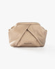 Borsa Pouch Geometrica con Pieghe Oro