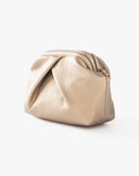Borsa Pouch Geometrica con Pieghe Oro
