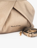 Borsa Pouch Geometrica con Pieghe Oro