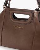 Borsa a Mano con Manico Intagliato Moro