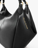 Geometric Hobo Bag Black
