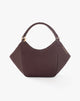 Burgundy Geometric Hobo Bag
