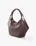Burgundy Geometric Hobo Bag