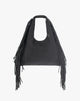 Black Fringe Bucket Bag