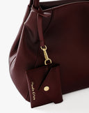 Shoulder Bag with Burgundy Charm