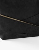 Borsa a Spalla con Zip Diagonale Nero