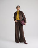 Suede-Effect Shirt with Applied Pockets