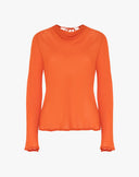 Blusa a Maniche Lunghe con Scollo Morbido Arancione