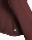 Satinbluse mit drapiertem Ausschnitt und brauner Schleife