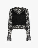 Top in Pizzo Nero con Canotta Interna
