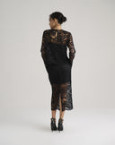 Top in Pizzo Nero con Canotta Interna
