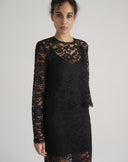 Top in Pizzo Nero con Canotta Interna