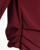 Blusa Elegante con Apertura Frontale Bordeaux