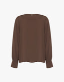 Blusa Elegante con Anelli Metallici Moro