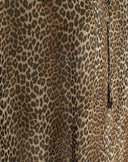 Printed Blouse with Teardrop Neckline and Ties