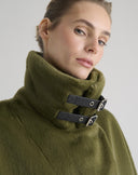Forest Green Cloth Cape with Wide Collar