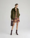 Forest Green Cloth Jacket with High Collar