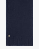Sciarpa in Maglia con Dettaglio Logo Blu Notte