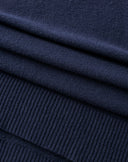 Sciarpa in Maglia con Dettaglio Logo Blu Notte