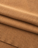 Sciarpa in Maglia con Dettaglio Logo Cammello