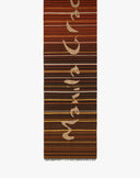 Sciarpa a Righe con Lettering Moro