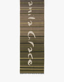 Sciarpa a Righe con Lettering Verde