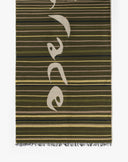 Sciarpa a Righe con Lettering Verde