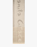 Sciarpa Pied-de-poule con Lettering Tortora