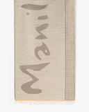Sciarpa Pied-de-poule con Lettering Tortora