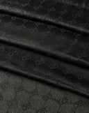 Sciarpa con Motivo Monogram Nero