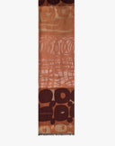 Foulard con Fantasia Geometrica Ruggine