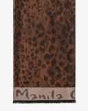 Mud Brown Animal Print Scarf