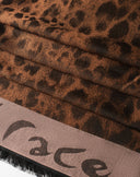 Mud Brown Animal Print Scarf