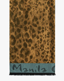 Foulard con Fantasia Animalier Senape