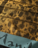 Foulard con Fantasia Animalier Senape