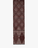 Bordeaux Scarf with Geometric Pattern