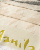 Foulard con Stampa Logo e Motivo Grafico Tortora