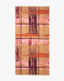 Foulard con Fantasia Check Sfumata Rosa Confetto