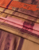 Foulard con Fantasia Check Sfumata Rosa Confetto